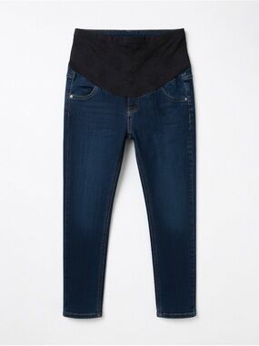 Jessica Simpson Dark Blue Maternity Skinny Jeans with Black Belly Panel